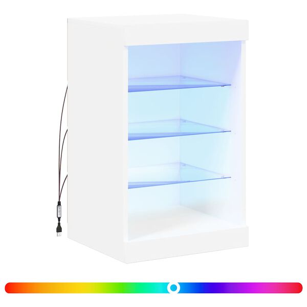 vidaXL Dressoir met LED-verlichting 41x37x67 cm wit