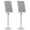 vidaXL Posterstandaards 2 st Zilver 45 x 32,7 x 108 cm Aluminium