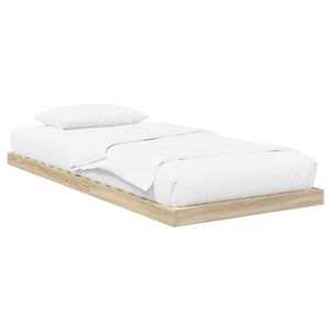 vidaXL Vloer bedframe Sonoma 75 x 190 cm Bewerkt hout