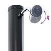 vidaXL Buitenzonne-douche Zwart 217 cm PVC en aluminium