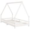 vidaXL Kinderbedframe 90x190 cm massief grenenhout wit
