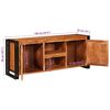vidaXL TV-kast met plank Bruin 120 x 33 x 50 cm Massief acaciahout