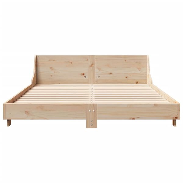 vidaXL Bedframe zonder matras massief grenenhout 120x190 cm