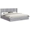vidaXL Bedframe met opbergruimte en hoofdbord 2 st Bewerkt hout