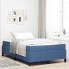 vidaXL Bedframe met matras Blauw 120 x 200 cm Stof