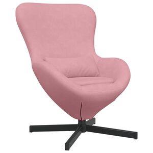 vidaXL Eivormige stoel Roze 63 x 73 x 90 cm Fluweel