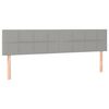 vidaXL Hoofdbord LED 180x5x78/88 cm stof lichtgrijs