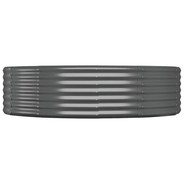 vidaXL Plantenbak 140x140x36 cm gegalvaniseerd staal antracietkleurig