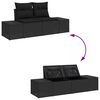 vidaXL Bankstel met kussen 4 pcs poly rattan