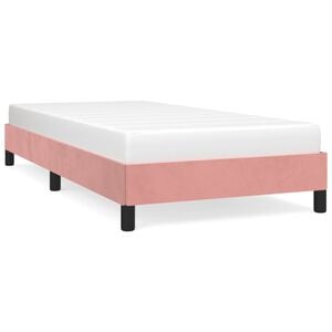 vidaXL Bedframe fluweel roze 80x200 cm