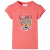 Kindershirt 128 koraalkleurig