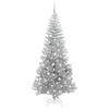 vidaXL Kerstboom met 300 LED met standaard Zilver 210 cm PET