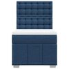 vidaXL Boxspring met matras stof blauw 100x200 cm