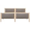 vidaXL Bedframe Bruin en taupe 180 x 200 cm Massief grenenhout