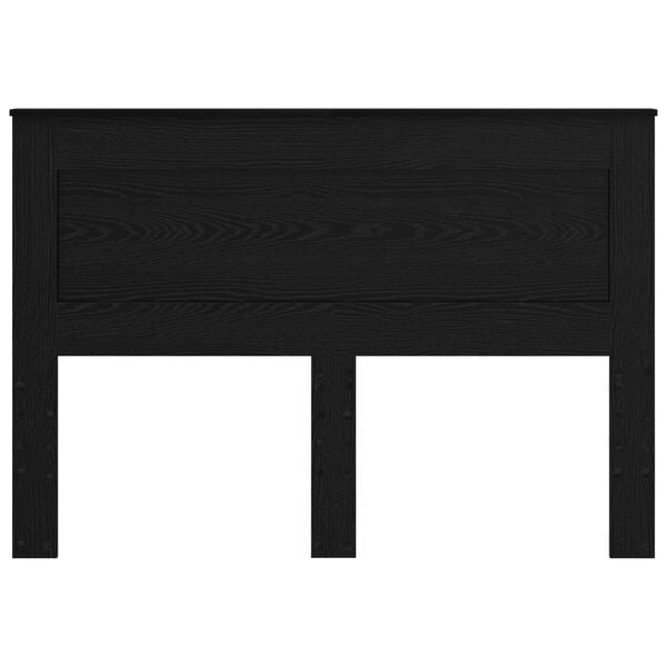 vidaXL Hoofdbord met hoofdeinde Zwart Eiken 140 cm Bewerkt hout