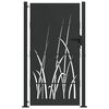 vidaXL Tuinpoort 110 x 180 cm Poedergecoat staal Zwart Vergrendelbaar