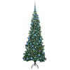 vidaXL Hoek Kunstkerstboom met 300 LED Groen 180 cm PVC en Metaal