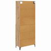 vidaXL Hoge kast Artisan Eiken 69,5 x 34 x 180 cm Bewerkt hout