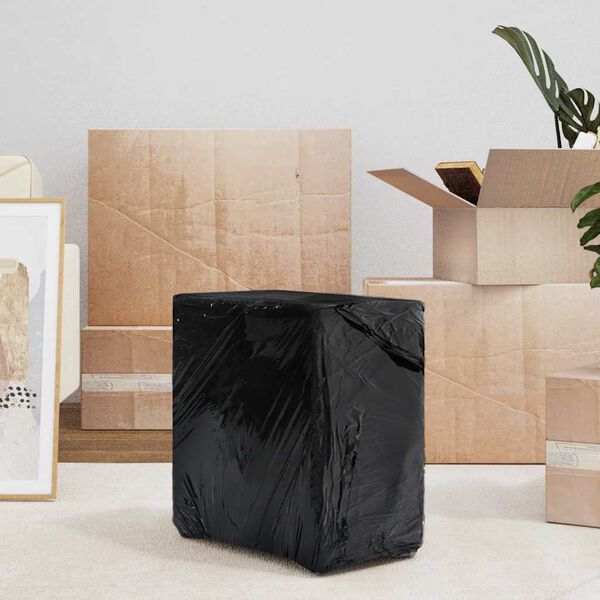 vidaXL Stretchfilm 2 st 20 &mu;m 50 cm x 300 m zwart