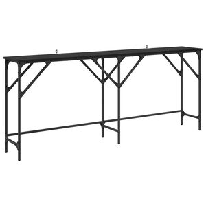 vidaXL Wandtafel Zwart Eiken 180 x 30 x 75 cm Bewerkt hout