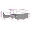 vidaXL 11-delige Loungeset met kussens poly rattan zwart
