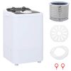 vidaXL Mini Wasmachine met Enkele Wasbak 4,6 kg Zwart en Wit