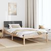 vidaXL Bedframe Bruin en donkergrijs 100 x 200 cm Massief grenenhout
