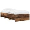 vidaXL Bedframe met plank met opslag Oud hout 80 x 200 cm Bewerkt hout