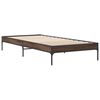 vidaXL Bedframe bewerkt hout en metaal bruin eikenkleurig 100x200 cm
