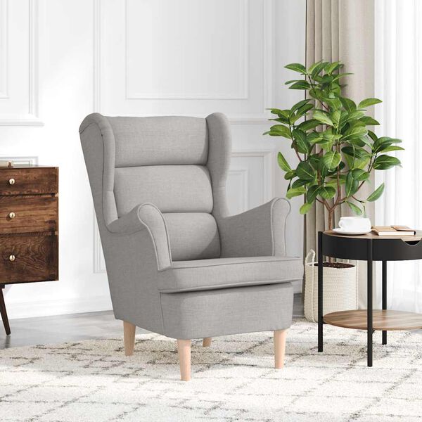 vidaXL Fauteuil 74x84x100 cm stof wolkengrijs