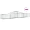 vidaXL Schanskorven 11 st gewelfd 300x50x40/60 cm gegalvaniseerd ijzer