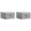 vidaXL Wandbeugel Bedkast 2 st Betongrijs 33 x 34,5 x 20 cm