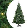 vidaXL Kunstkerstboom Groen 240 cm PVC en Staal en Kunststof