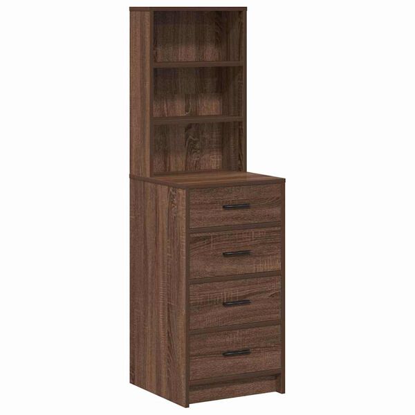 vidaXL Highboard bruin eikenkleur 40 x 41 x 135 cm Bewerkt hout