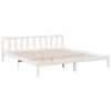 vidaXL Bedframe extra lang zonder matras grenenhout wit 180x220 cm