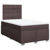 vidaXL Boxspring met matras stof donkerbruin 120x190 cm