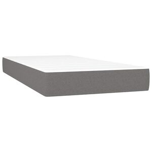 vidaXL Pocketveringmatras medium 90x200x20 cm stof donkergrijs