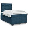 vidaXL Boxspring met matras fluweel blauw 120x200 cm