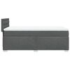 vidaXL Boxspring met matras stof donkergrijs 100x200 cm