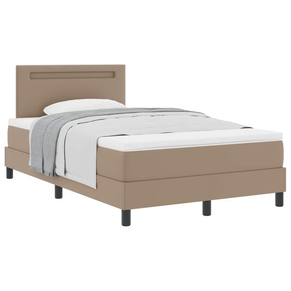 vidaXL Boxspringbed met matras Cappuccino 120 x 190 cm Kunstleer