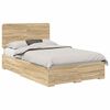 vidaXL Bedframe met hoofdeinde Sonoma Eiken 120 x 200 cm Bewerkt hout