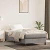 vidaXL Pocketveringmatras medium 90x220x20 cm fluweel lichtgrijs