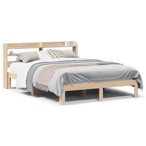 vidaXL Bedframe met hoofdbord massief grenenhout 120x190 cm