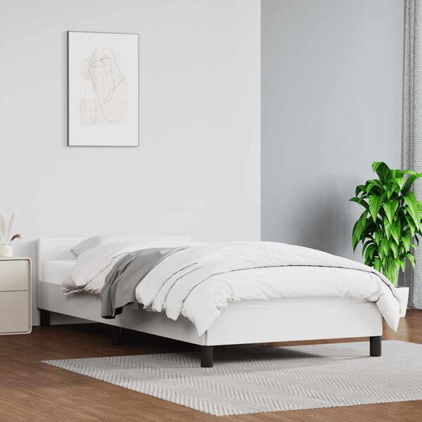 vidaXL Bedframe met hoofdeinde zonder matras 90x200 cm wit