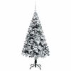 vidaXL Kunstkerstboom met 150 LED Wit 150 cm PVC en Staal en Kunststof