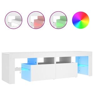 vidaXL Tv-meubel met LED-verlichting 140x36,5x40 cm wit