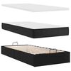 vidaXL Ottoman bed met matrassen en LED's 90x190 cm kunstleer zwart