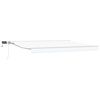 vidaXL Handmatige Luifelhouder met LED's Wit 5 x 3 m