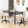 vidaXL Eetkamerstoelen 2 st draaibaar stof cr&egrave;mekleurig