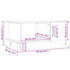 vidaXL Salontafel 90x50x40 cm bewerkt hout zwart